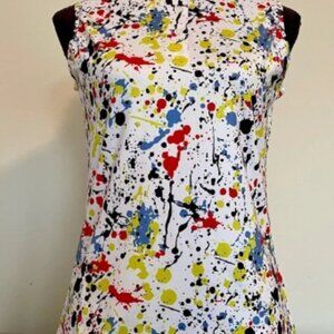 CS Ladies Sleeveless Splatter Print Polo